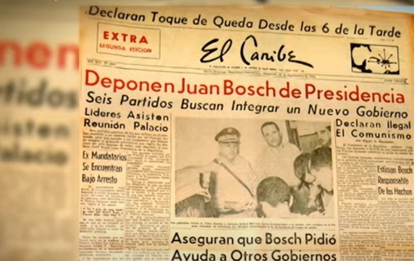 Se cumplen 63 años del golpe de estado al gobierno de Bosch imagen